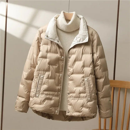 Warm Padded Down Coat | Casual Fit Quilted Jacket