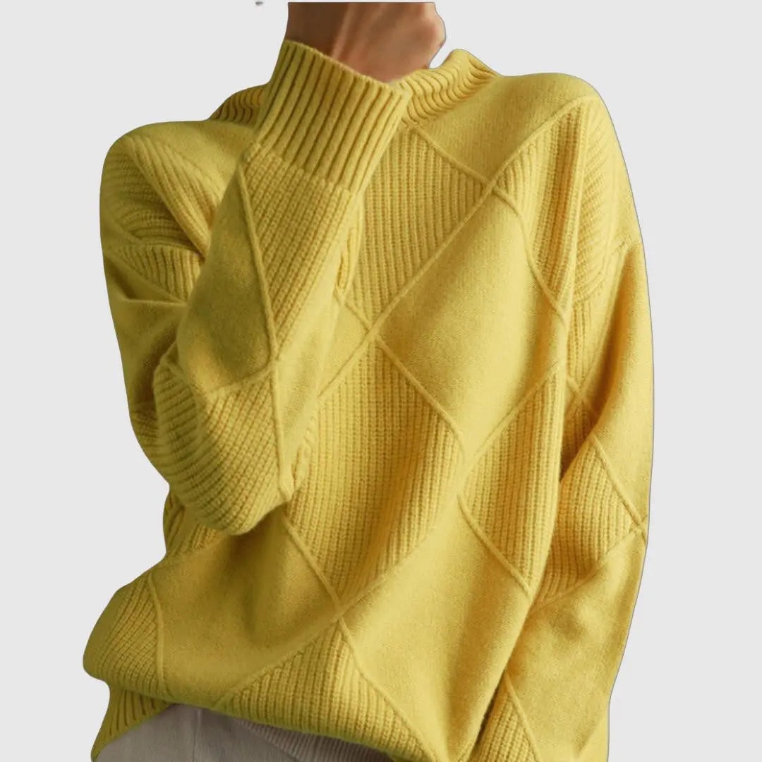 Warm Crew Neck Oversized Sweater for Women - Nocini