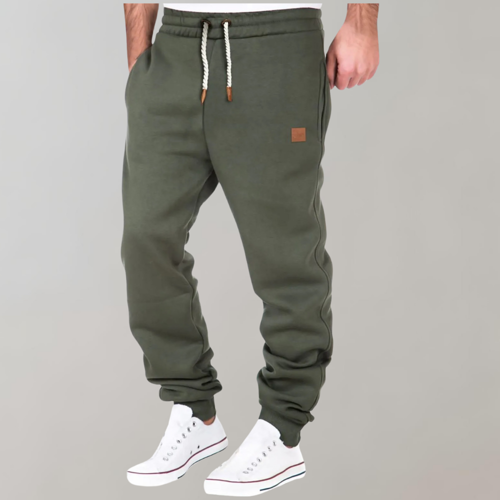 Comfortable Mens Cotton Pants with Elastic Waist