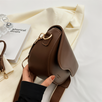 Chic Faux Leather Cross Body Handbag