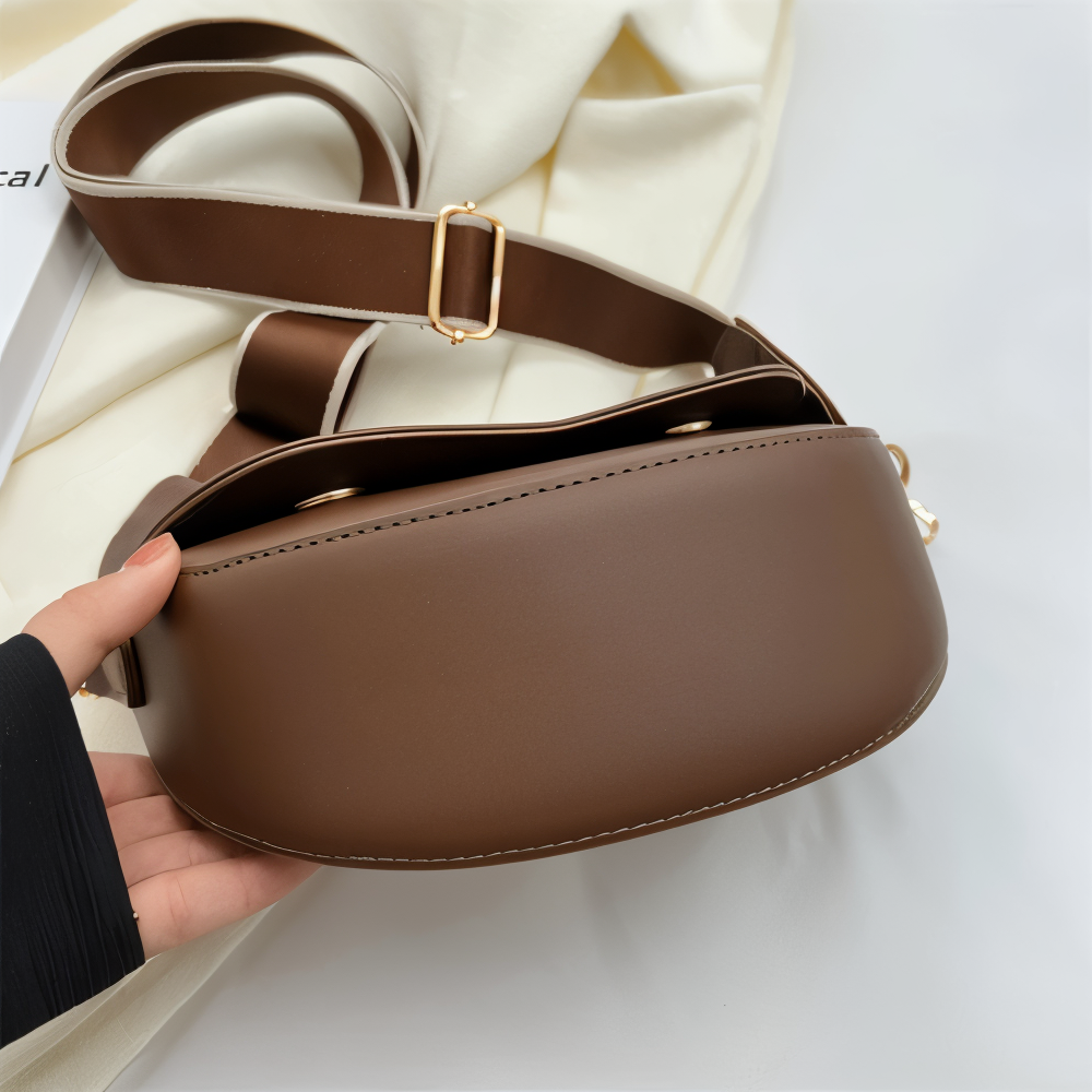 Chic Faux Leather Cross Body Handbag