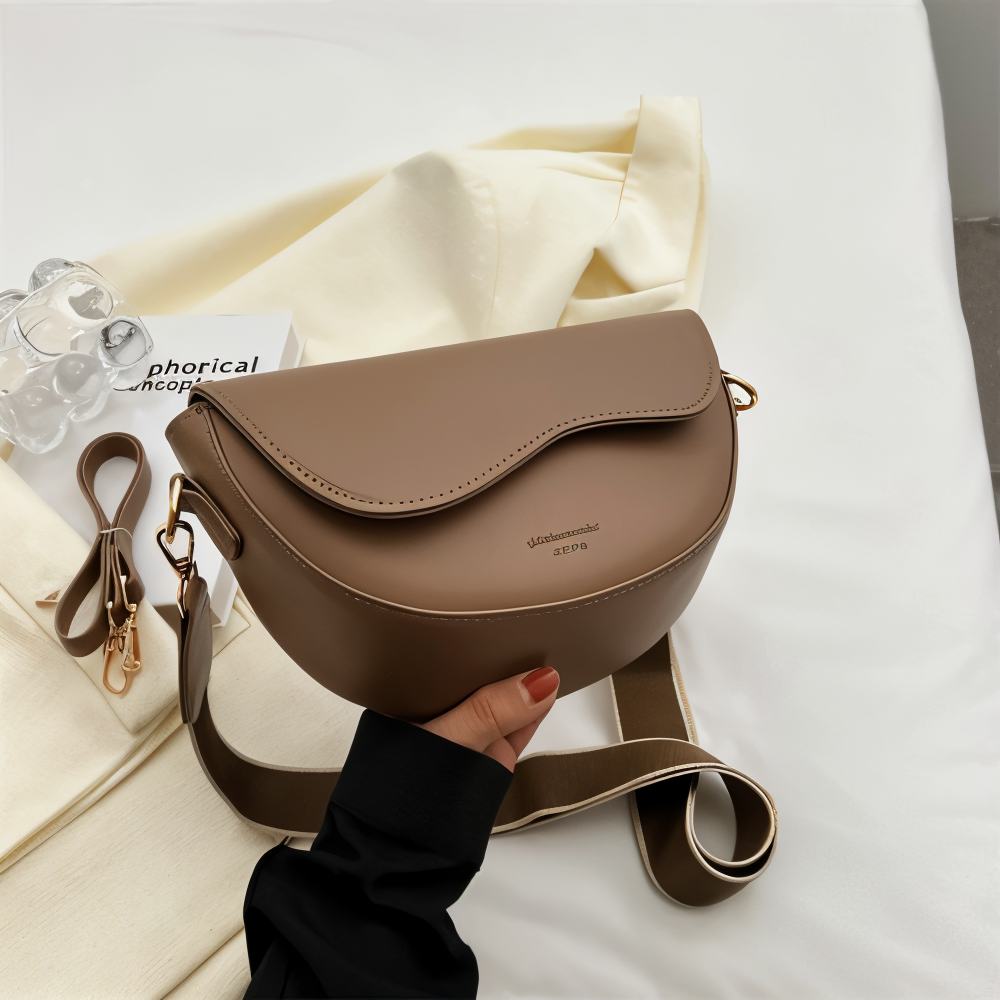 Chic Faux Leather Cross Body Handbag