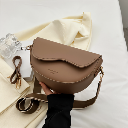 Chic Faux Leather Cross Body Handbag