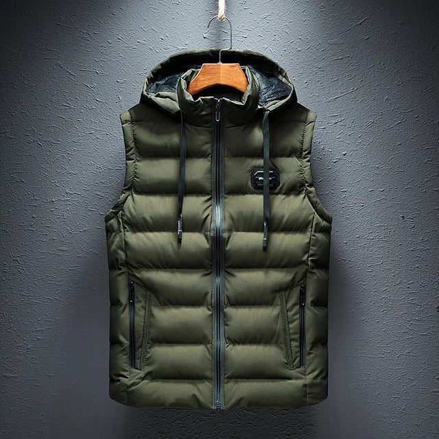 Warm Men's Quilted Puffer Vest Jacket