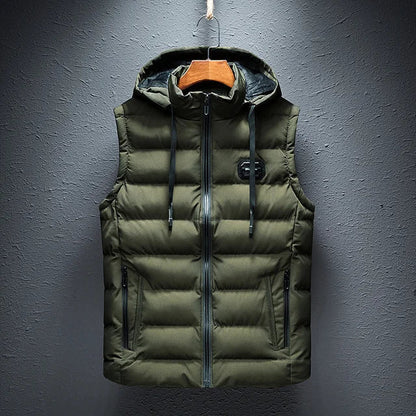 Warm Men's Quilted Puffer Vest Jacket