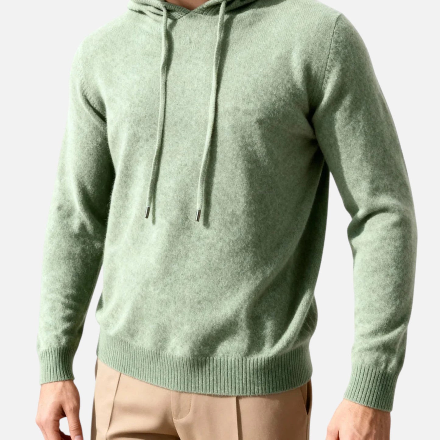 Simple Crew Neck Knitted Hoodie