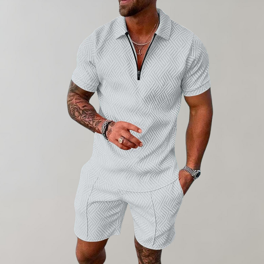 Slim Fit Short Sleeve Mens Jumpsuit