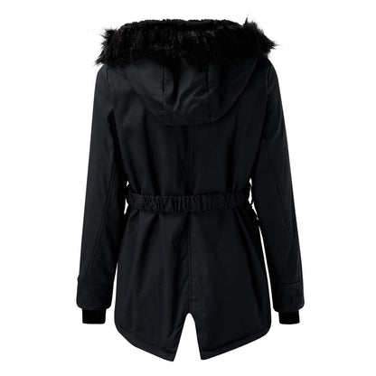 Warm Fleece Hooded Parka Jacket