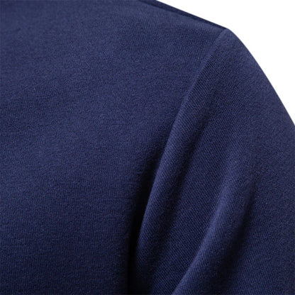 Men's Classic Contrast Polo Long Sleeve Shirt