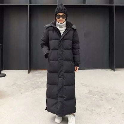 Warm Waterproof Women's Parka Coat with Hood and Pockets - Nocini