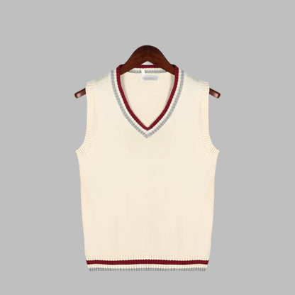 Classic Horizontal Stripe Tank Top Sweater