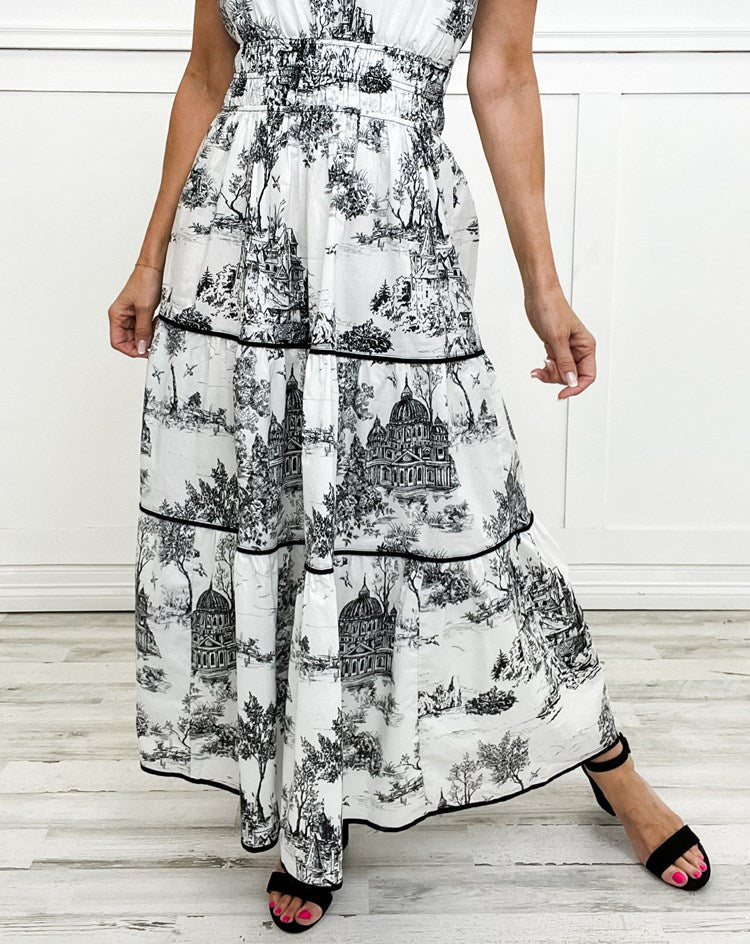 Elegant Floral Floor Length Dress