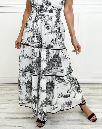 Elegant Floral Long Dress for Women
