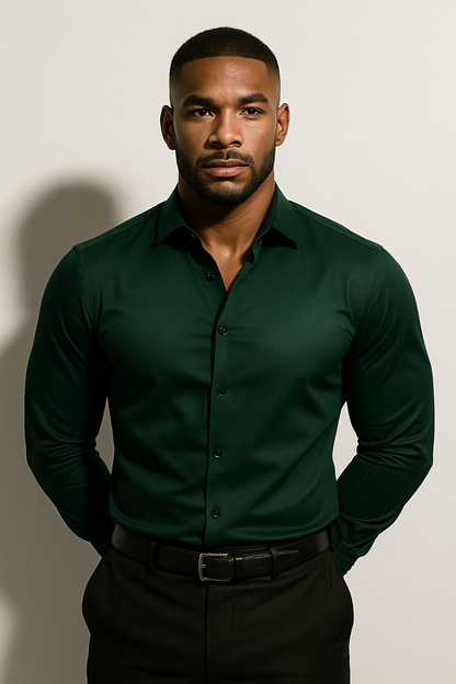 Slim Fit Men's Classic Dress Shirt