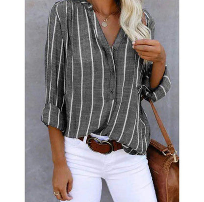 Classic Stripe Relaxed Fit Blouse