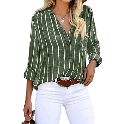 Classic Stripe Relaxed Fit Blouse