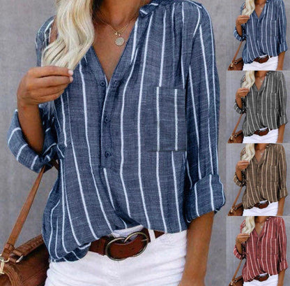 Classic Stripe Relaxed Fit Blouse
