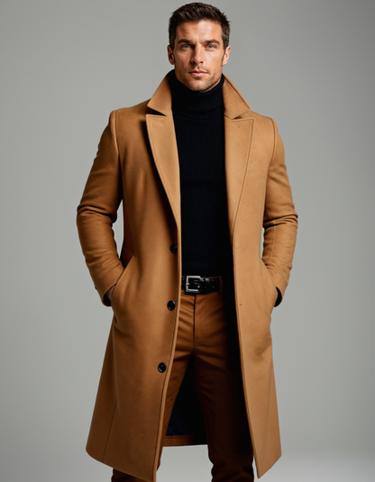 Warm Mens Traditional Wool Pea Coat