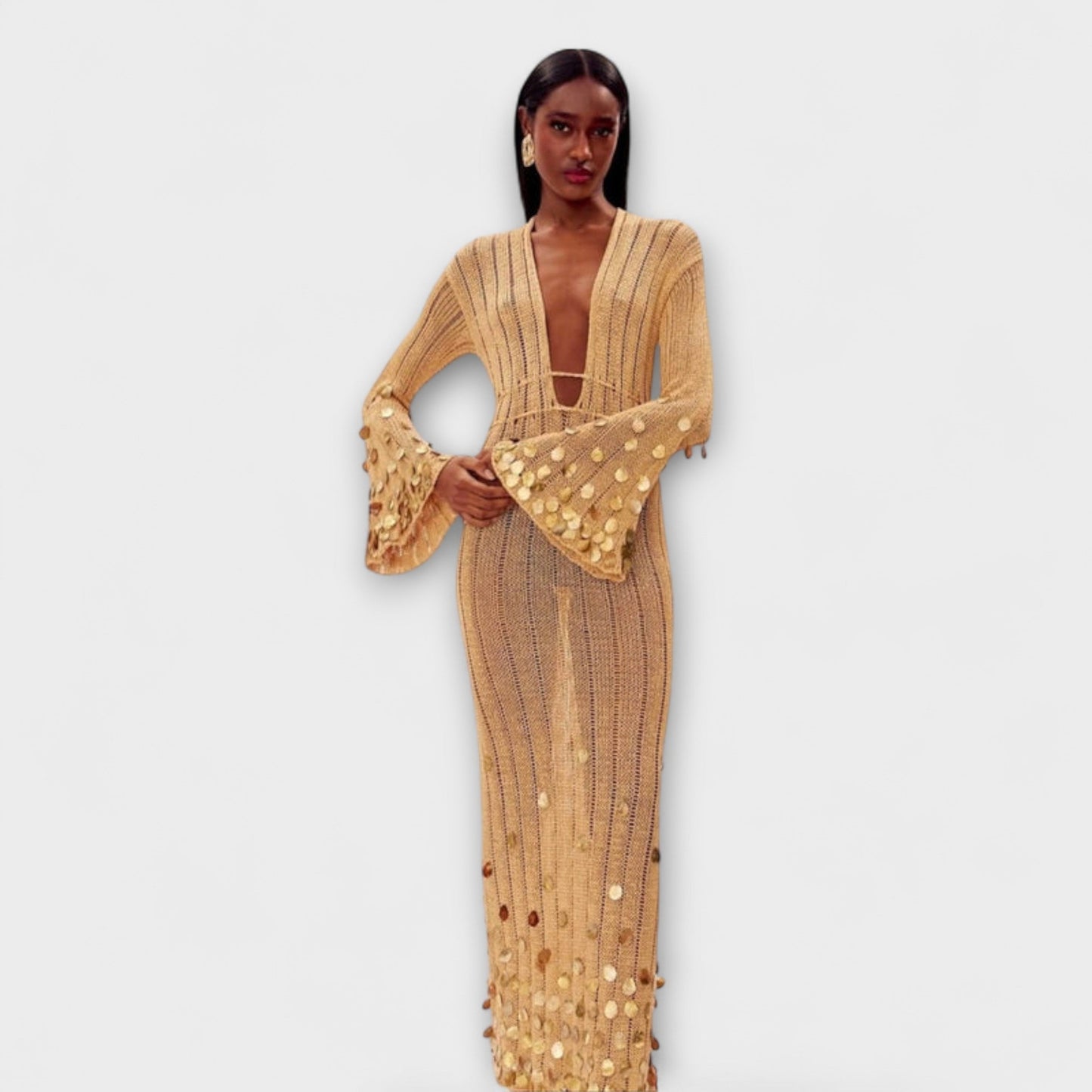 Elegant Maxi Dress - Beautiful Fabric for All Events