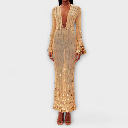 Elegant Maxi Dress - Beautiful Fabric for All Events - Nocini