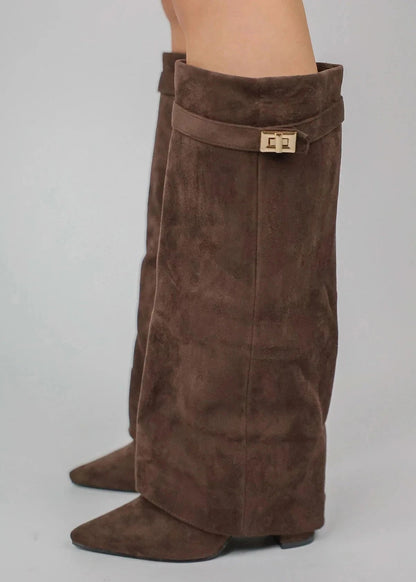 Ladies Fashionable Tall Boots Pointed Toe - Nocini