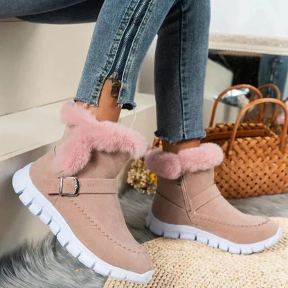 Waterproof Women's Ankle Boots with Zipper and Grip Sole