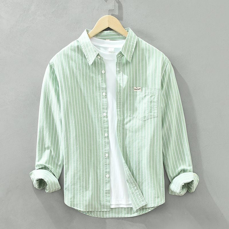 Classic Horizontal Stripe Dress Shirt