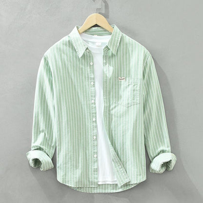 Classic Horizontal Stripe Dress Shirt