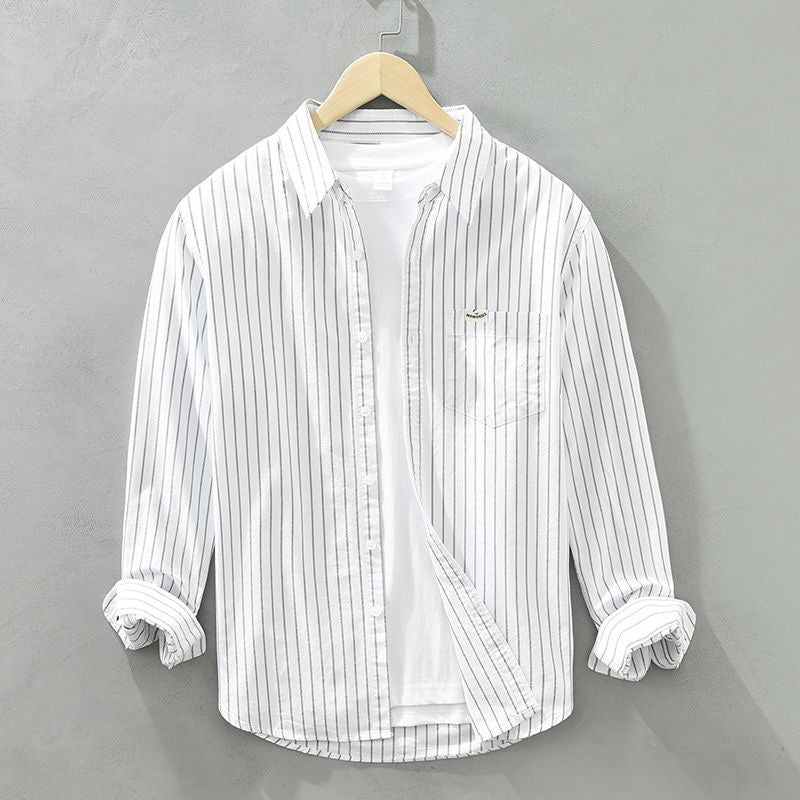 Classic Horizontal Stripe Dress Shirt
