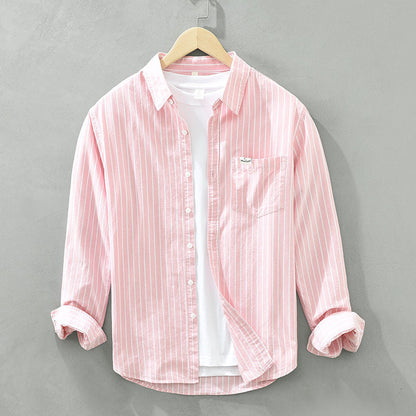 Classic Horizontal Stripe Dress Shirt