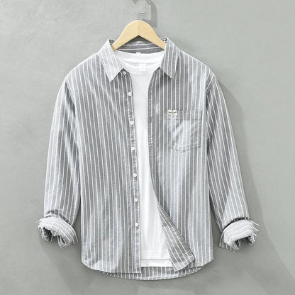 Classic Horizontal Stripe Dress Shirt