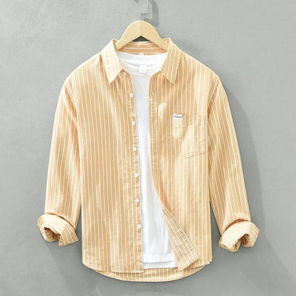 Classic Horizontal Stripe Dress Shirt