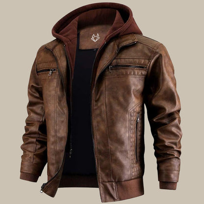 Men's Classic Leather Biker Jacket