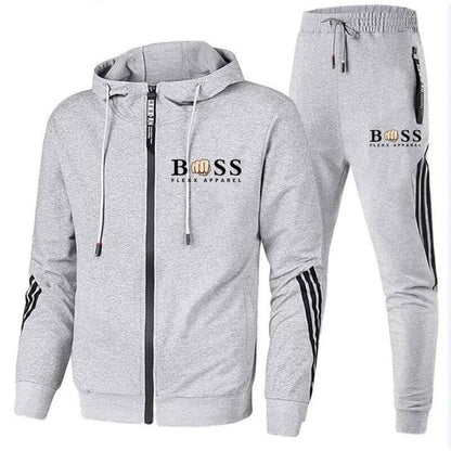 Calvin | Men's Active Stripe Hoodie & Sweatpants Set