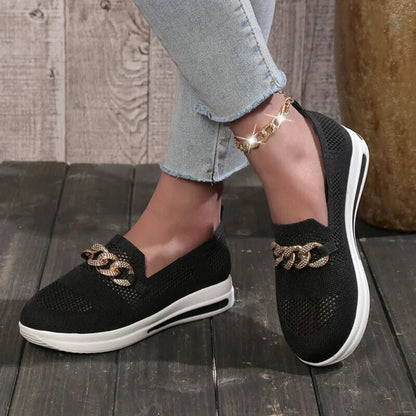 Comfortable Women's Flat Slip On Shoes - Olytrend