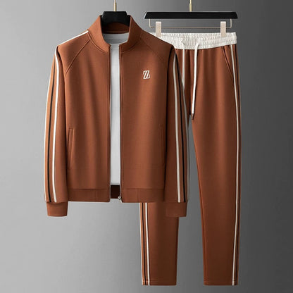 Men's Athletic Striped Jogger Suit Set - Nocini