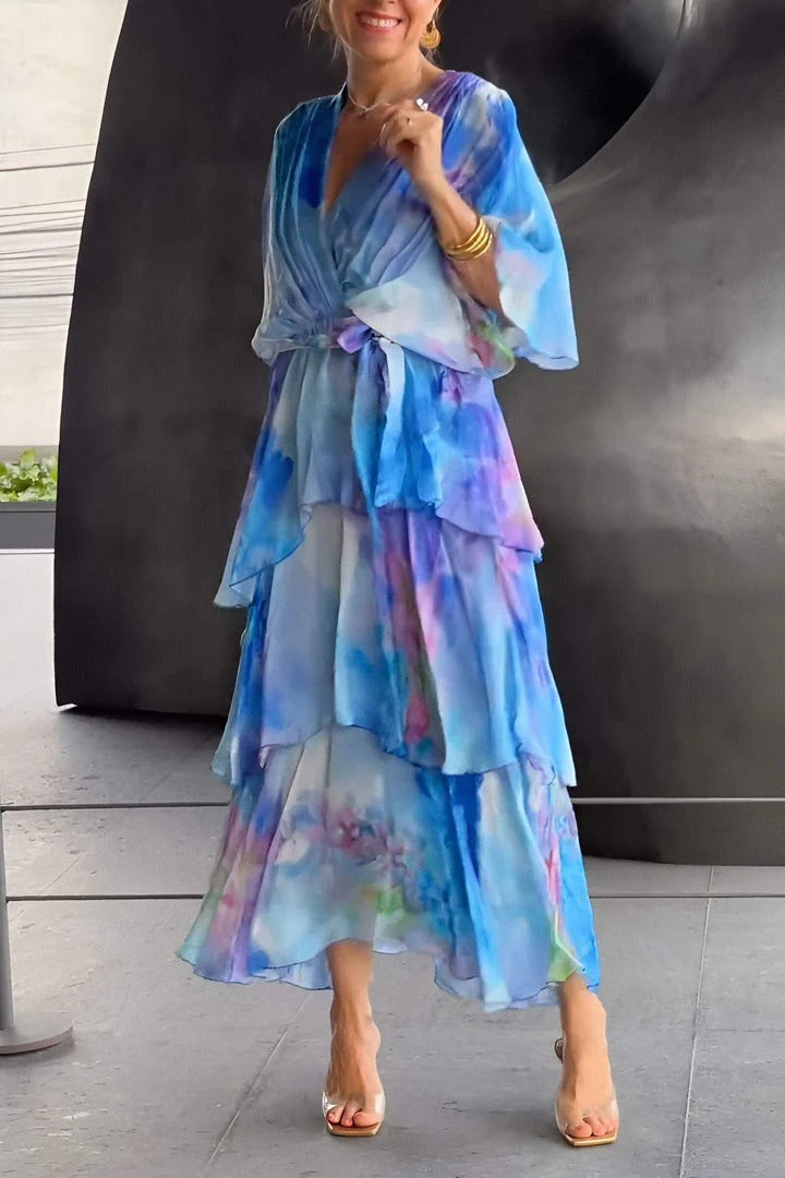 Elegant V Neck Wedding Party Dress