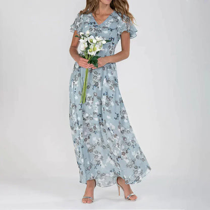 Classic Flower Long Dress for Ladies