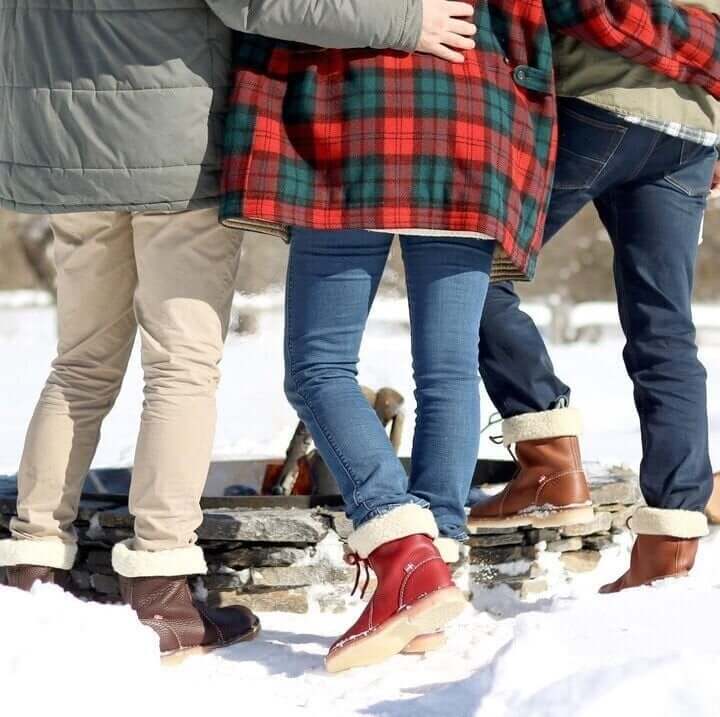 Warm Insulated Leather Snow Boots for Women