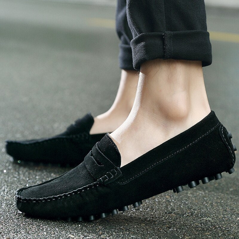Soft Suede Slip On Loafers For Men - Nocini