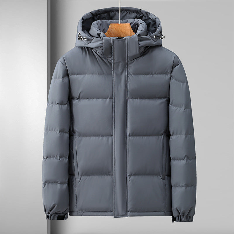Waterproof Men's Puffer Coat with Hood and Zip - Nocini