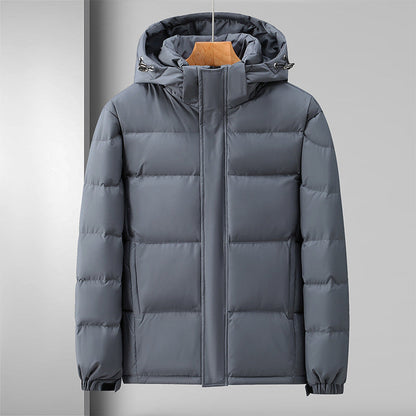 Waterproof Men's Puffer Coat with Hood and Zip - Nocini