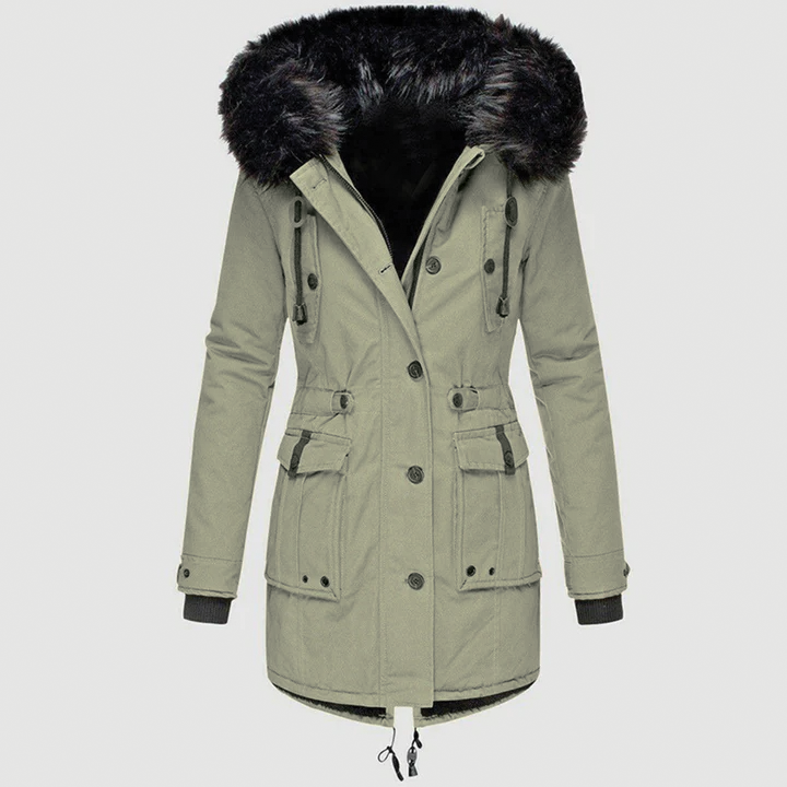 Warm Fleece Hooded Parka Jacket