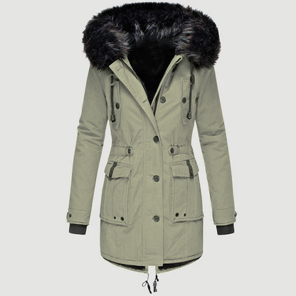 Warm Fleece Hooded Parka Jacket