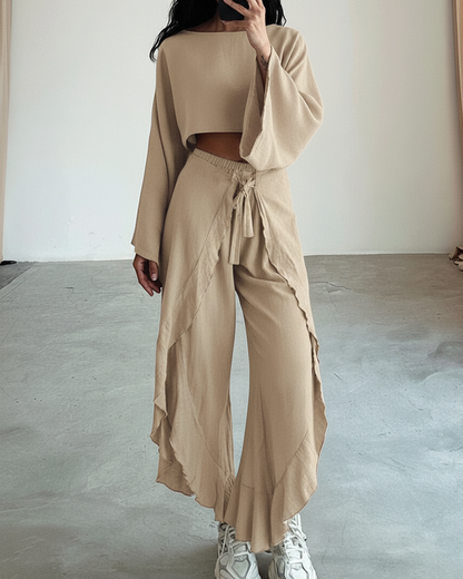 Breathable Cotton Two Piece Outfit