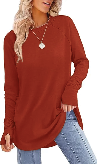 Women's Casual Crew Neck Tunic