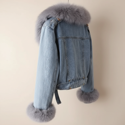 Fashionable Short Blue Jean Jacket