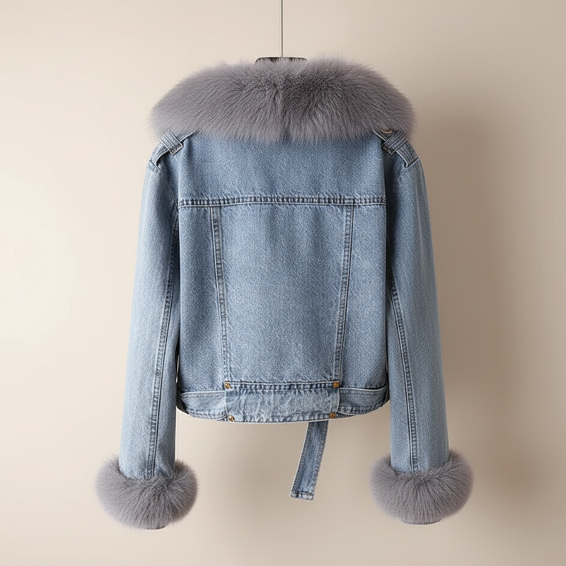 Fashionable Short Blue Jean Jacket