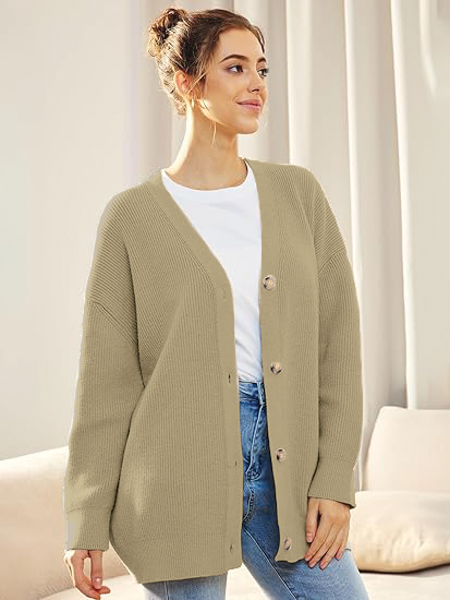 Soft Knit Button Front Cardigan for Women