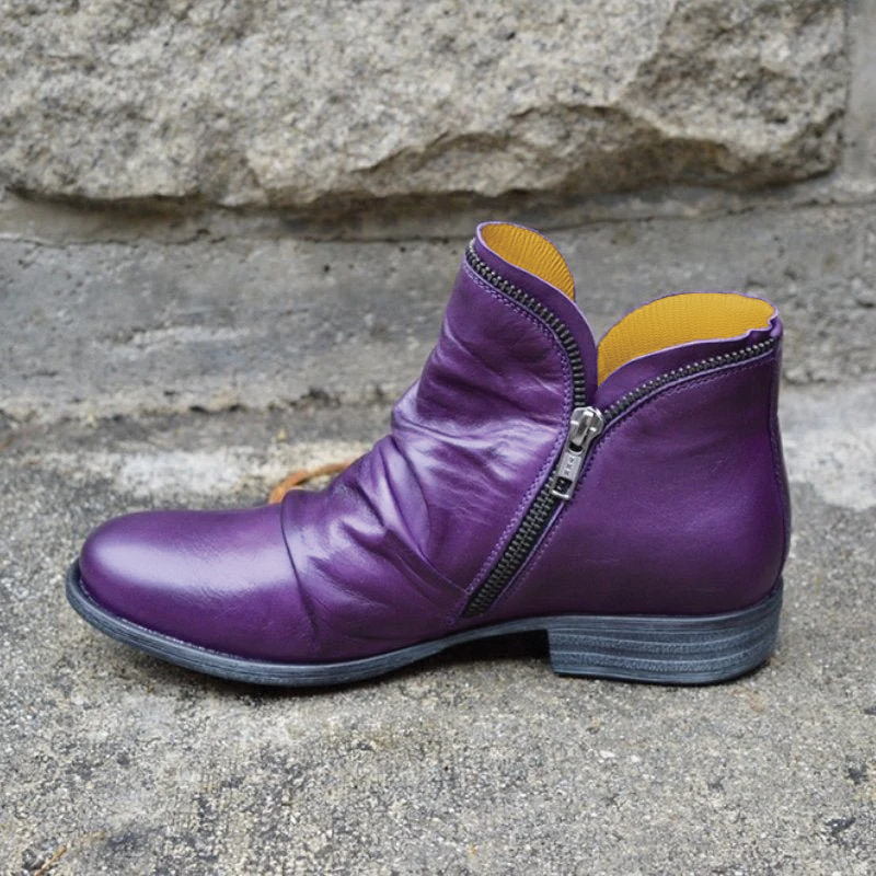 Mila - Stylish Low Heel Ankle Boots